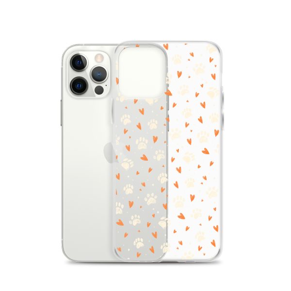 Paws Prints Hearts iPhone Clear Case