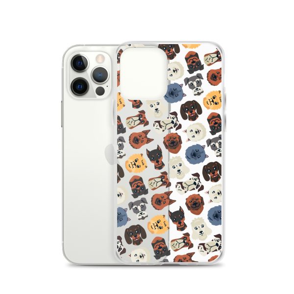 Dog Heads Seamless iPhone Clear Case