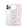 Cat Flowers and Hearts iPhone Clear Case