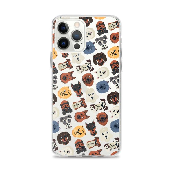 Dog Heads Seamless iPhone Clear Case
