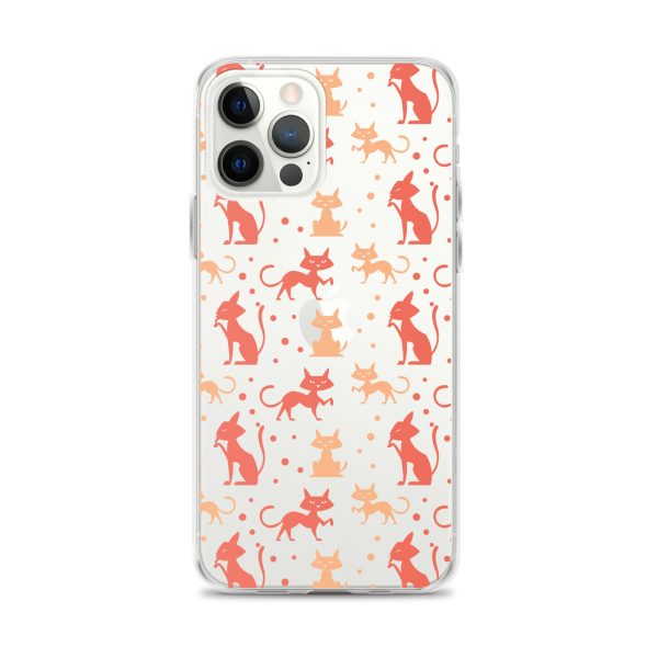 Cat Silhouettes Seamless iPhone Clear Case