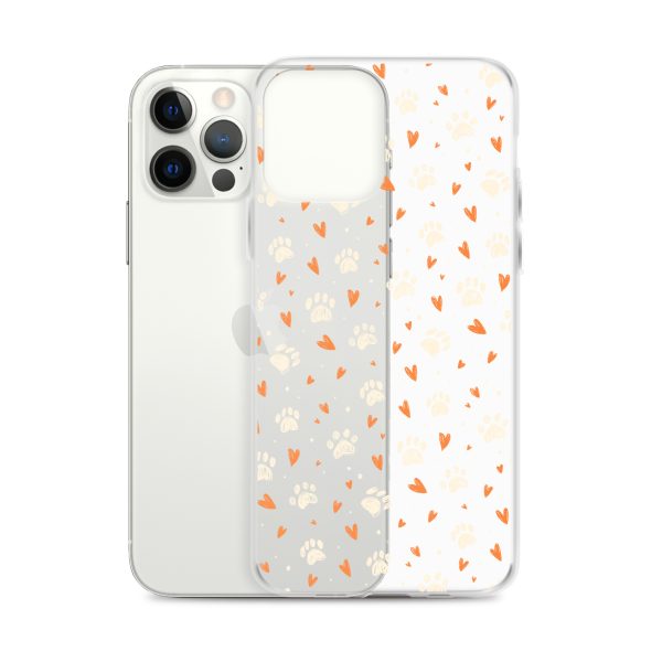 Paws Prints Hearts iPhone Clear Case