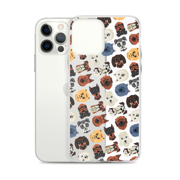 Dog Heads Seamless iPhone Clear Case