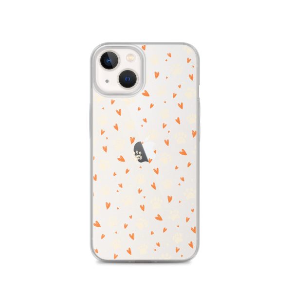 Paws Prints Hearts iPhone Clear Case