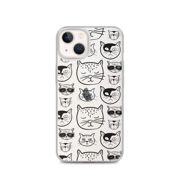 Cartoonish Cat iPhone Clear Case