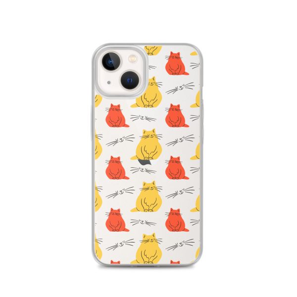 Abstract Colorful Cats iPhone Clear Case