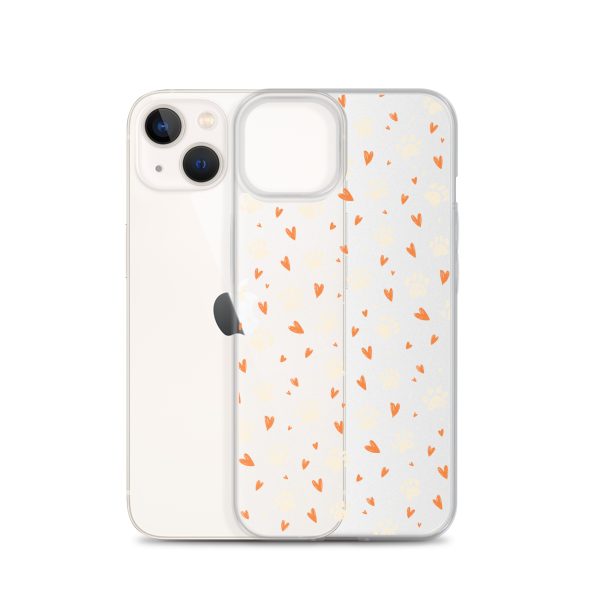 Paws Prints Hearts iPhone Clear Case