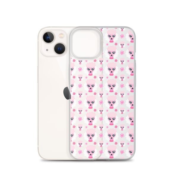 Pink Poodle iPhone Clear Case