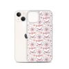 Cat Flowers and Hearts iPhone Clear Case