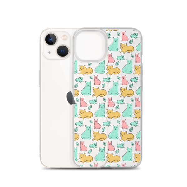 clear-case-for-iphone-iphone-13-case-with-phone-6a1d6df613b6b.jpg Cat Cute Colorful iPhone Clear Case