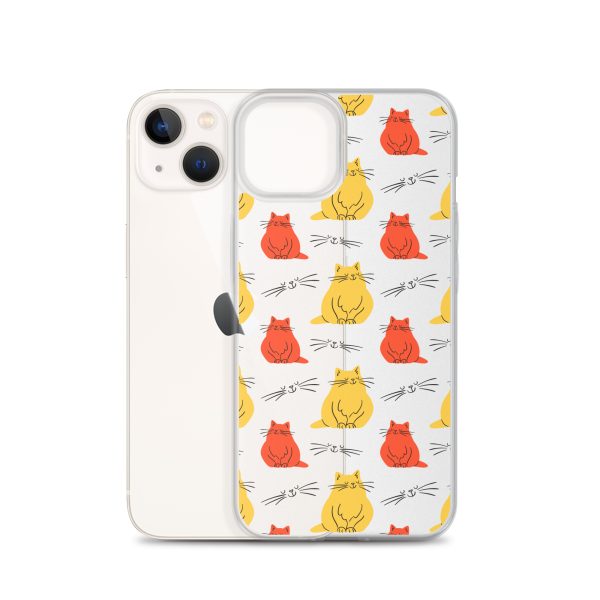 Abstract Colorful Cats iPhone Clear Case