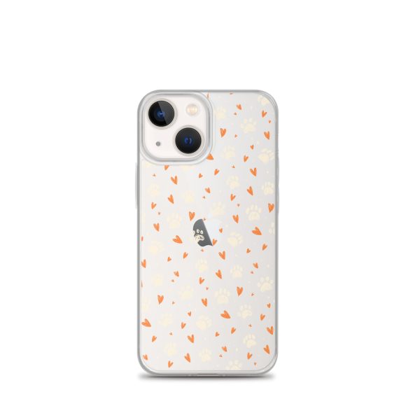 Paws Prints Hearts iPhone Clear Case