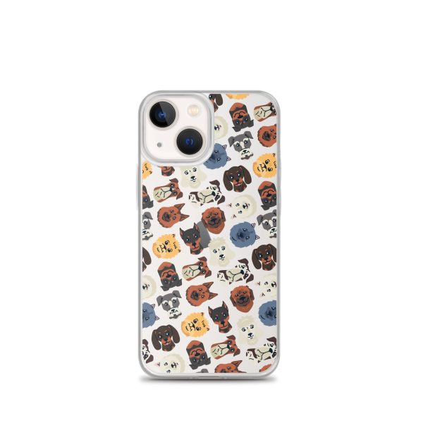 Dog Heads Seamless iPhone Clear Case