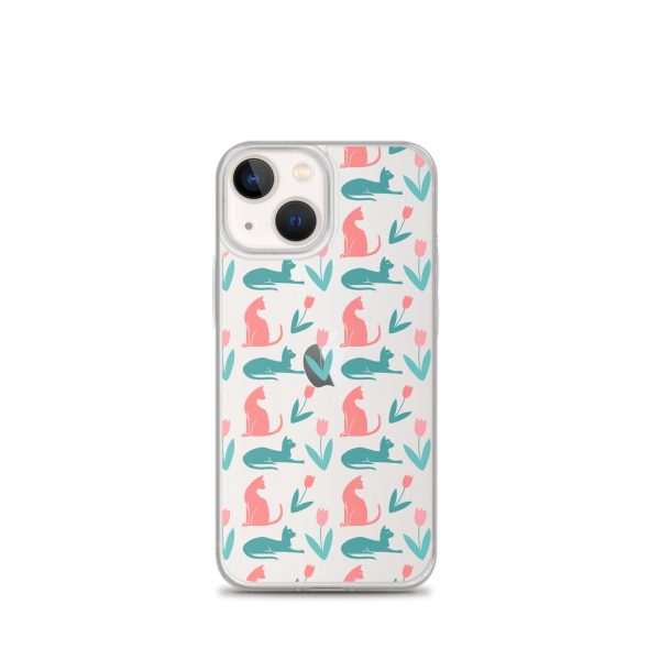 clear-case-for-iphone-iphone-13-mini-case-on-phone-6a1d6dc355ec5.jpg Cat Silhouettes iPhone Clear Case