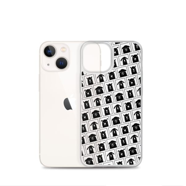 Black Dogs iPhone Clear Case