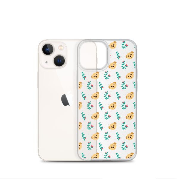 clear-case-for-iphone-iphone-13-mini-case-with-phone-6a1d6bd25af9d.jpg Dogs and Flowers iPhone Clear Case