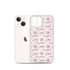 Cat Flowers and Hearts iPhone Clear Case