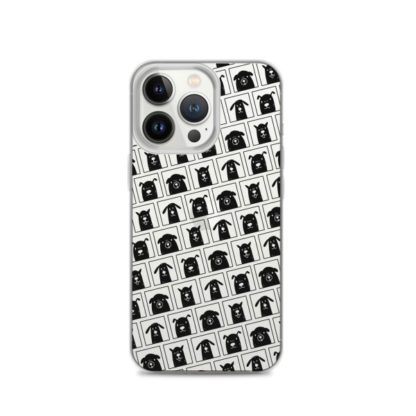 Black Dogs iPhone Clear Case