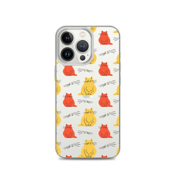 Abstract Colorful Cats iPhone Clear Case