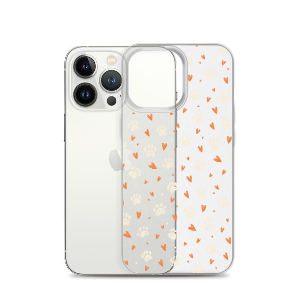 Paws Prints Hearts iPhone Clear Case
