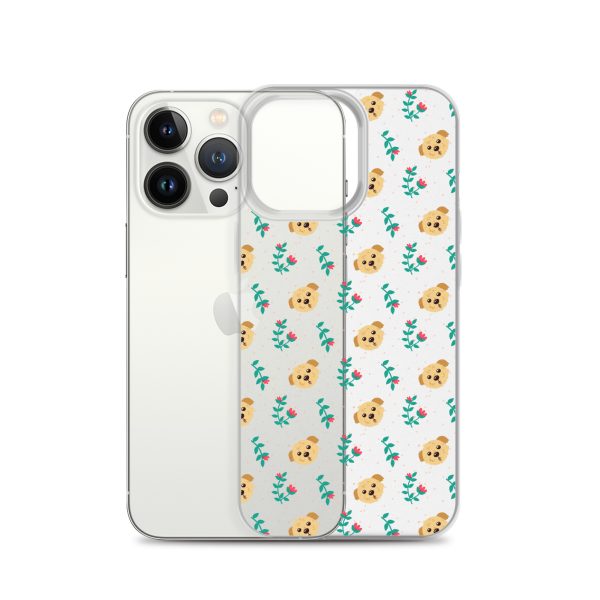 clear-case-for-iphone-iphone-13-pro-case-with-phone-6a1d6bd25b170.jpg Dogs and Flowers iPhone Clear Case