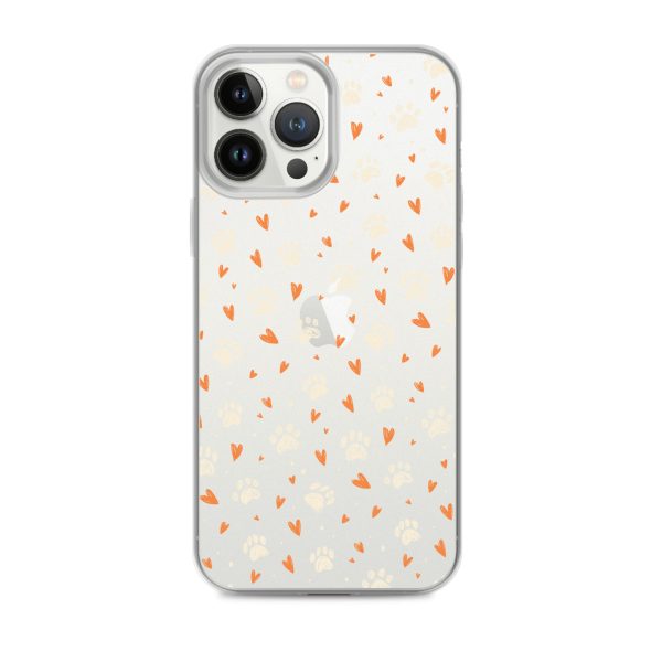 Paws Prints Hearts iPhone Clear Case