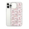 Cat Flowers and Hearts iPhone Clear Case