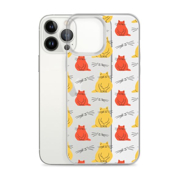 Abstract Colorful Cats iPhone Clear Case