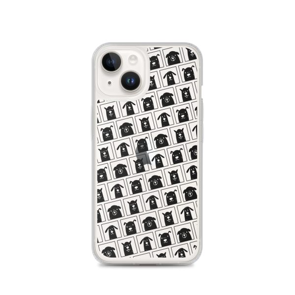 Black Dogs iPhone Clear Case