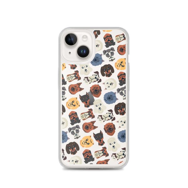 Dog Heads Seamless iPhone Clear Case