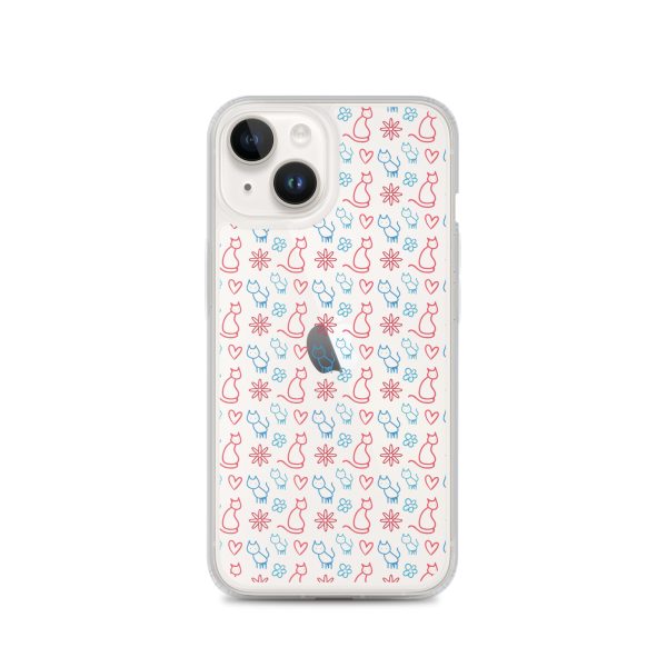 clear-case-for-iphone-iphone-14-case-on-phone-6a1d6fc0b0b61-1.jpg Cats and Flowers iPhone Clear Case