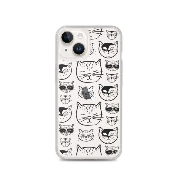 Cartoonish Cat iPhone Clear Case