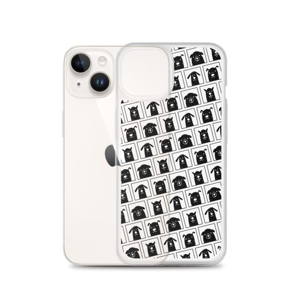 Black Dogs iPhone Clear Case