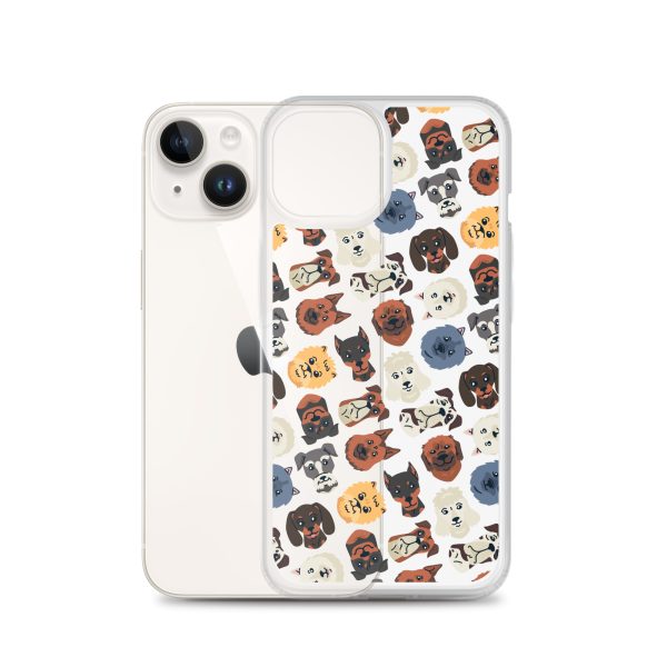 Dog Heads Seamless iPhone Clear Case