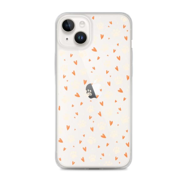 Paws Prints Hearts iPhone Clear Case