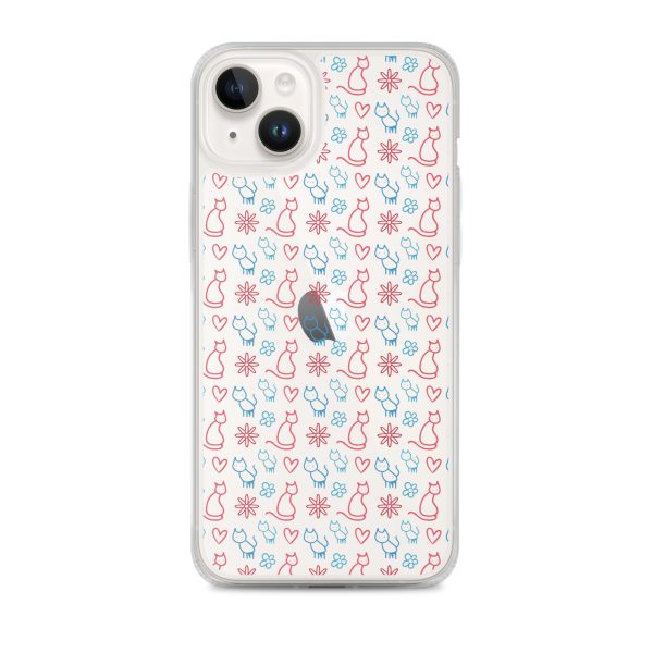 clear-case-for-iphone-iphone-14-plus-case-on-phone-6a1d6fc0b090e-1.jpg Cats and Flowers iPhone Clear Case