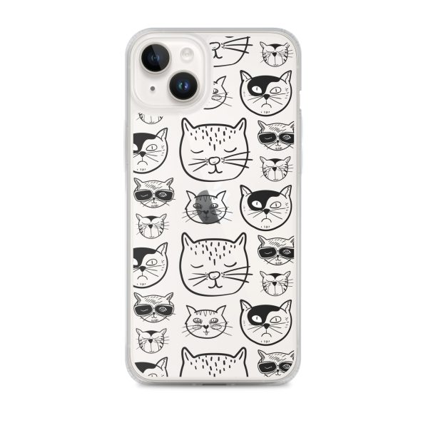 Cartoonish Cat iPhone Clear Case