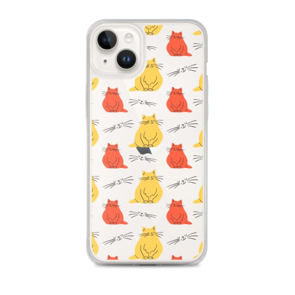 Abstract Colorful Cats iPhone Clear Case
