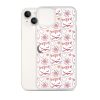 Cat Flowers and Hearts iPhone Clear Case