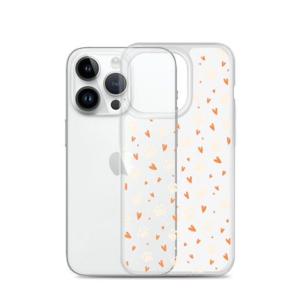 Paws Prints Hearts iPhone Clear Case