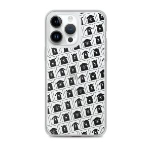 Black Dogs iPhone Clear Case