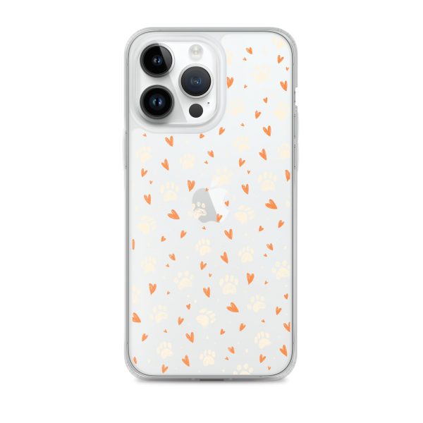 Paws Prints Hearts iPhone Clear Case