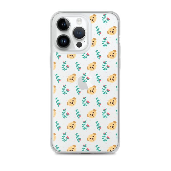 clear-case-for-iphone-iphone-14-pro-max-case-on-phone-6a1d6bd25b435.jpg Dogs and Flowers iPhone Clear Case