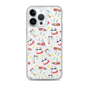 Cat Surfing iPhone Clear Case