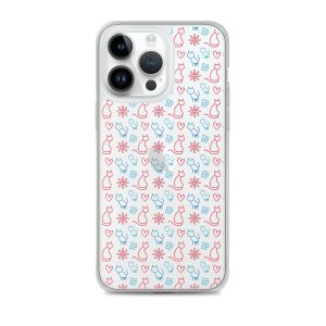 Cats and Flowers iPhone Clear Case
