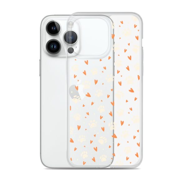 Paws Prints Hearts iPhone Clear Case