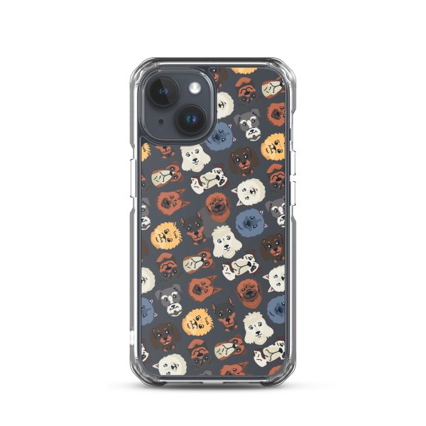 Dog Heads Seamless iPhone Clear Case