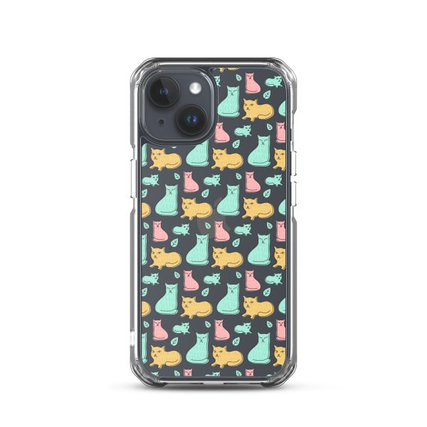 clear-case-for-iphone-iphone-15-case-on-phone-6a1d6df6146d0.jpg Cat Cute Colorful iPhone Clear Case