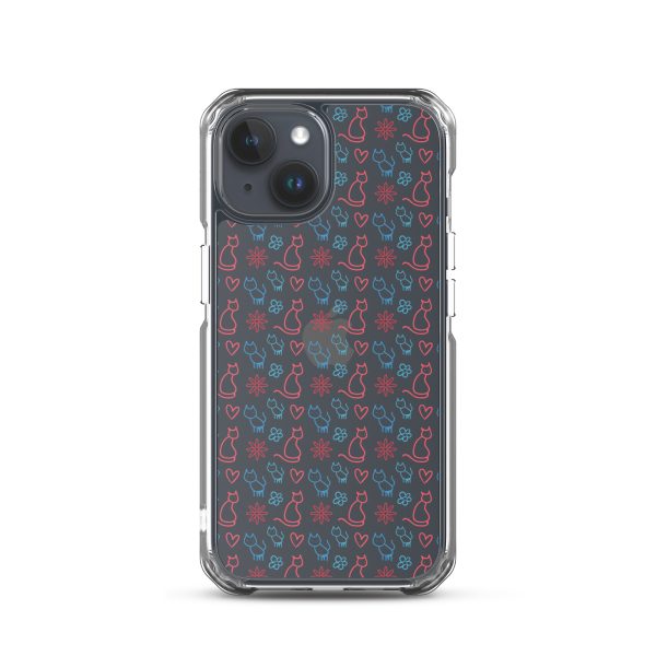 clear-case-for-iphone-iphone-15-case-on-phone-6a1d6fc0b0ed6-1.jpg Cats and Flowers iPhone Clear Case