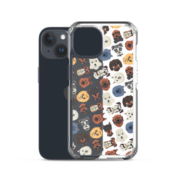 Dog Heads Seamless iPhone Clear Case
